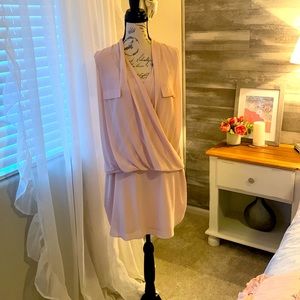 Sheer sleeveless H & M blush dress